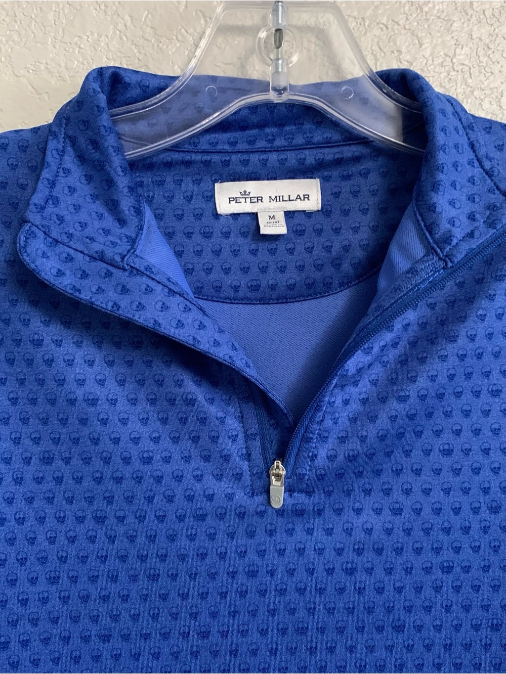Peter Millar 1/4 Zip Pullover Youth M Skull Perth Performance AOP All Over Print